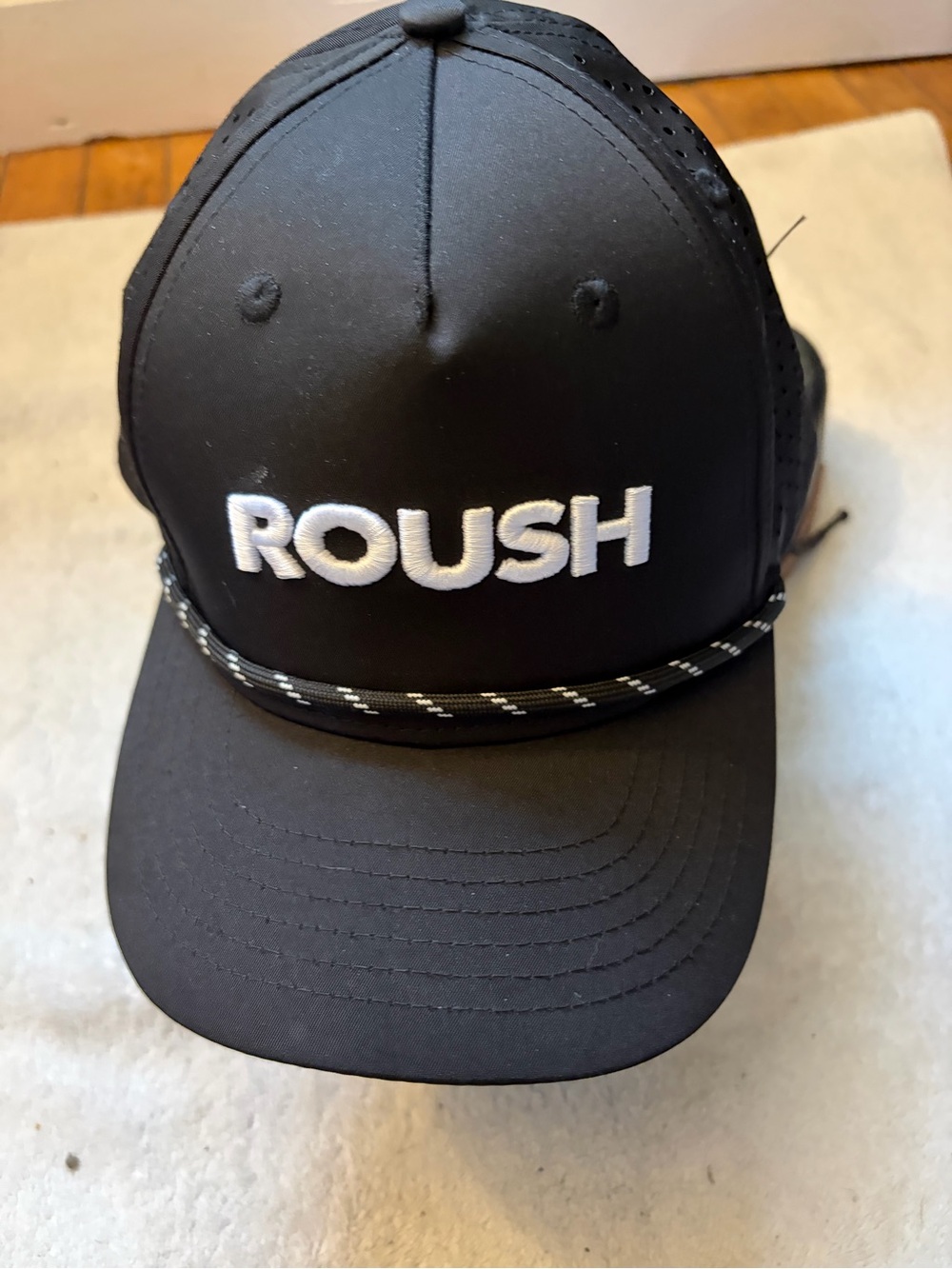 Roush Men’s Black Logo Rope Cap